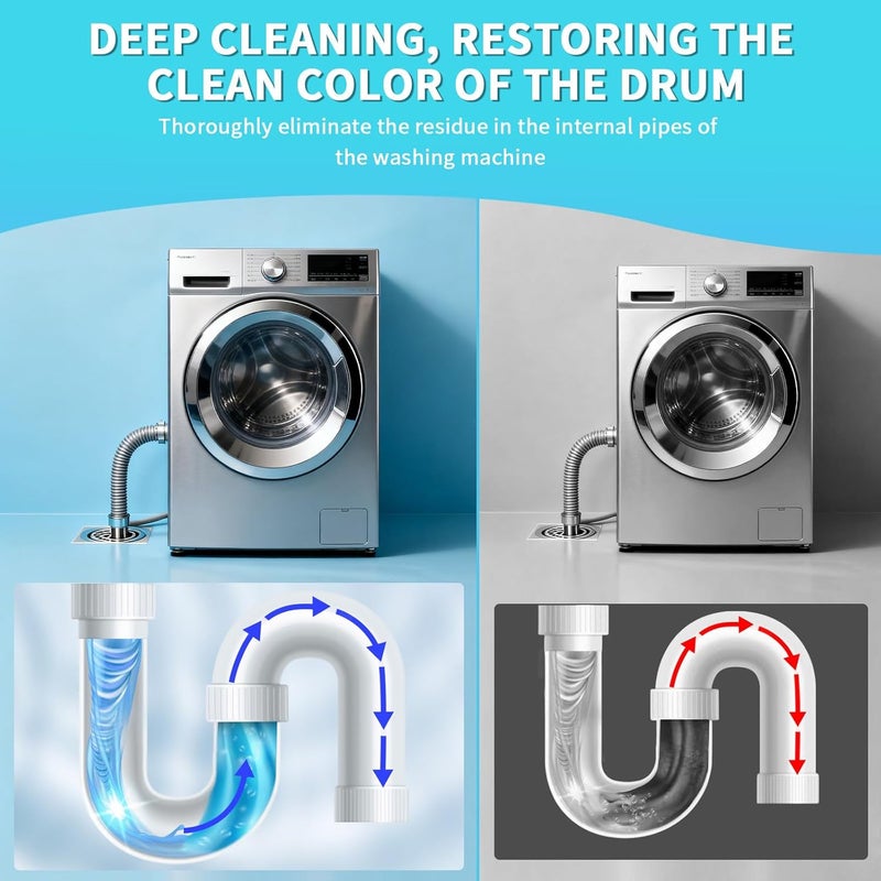 Anmoro Washing Machine Cleaner Tablets,24 Pack Deep Cleaning Tablets for HE,Front & Top Load Washers - Eliminates Odor-Causing Buildup,Debris from the Drum,and Pet Hair,Septic Safe - 1 Year Supply - Image 5